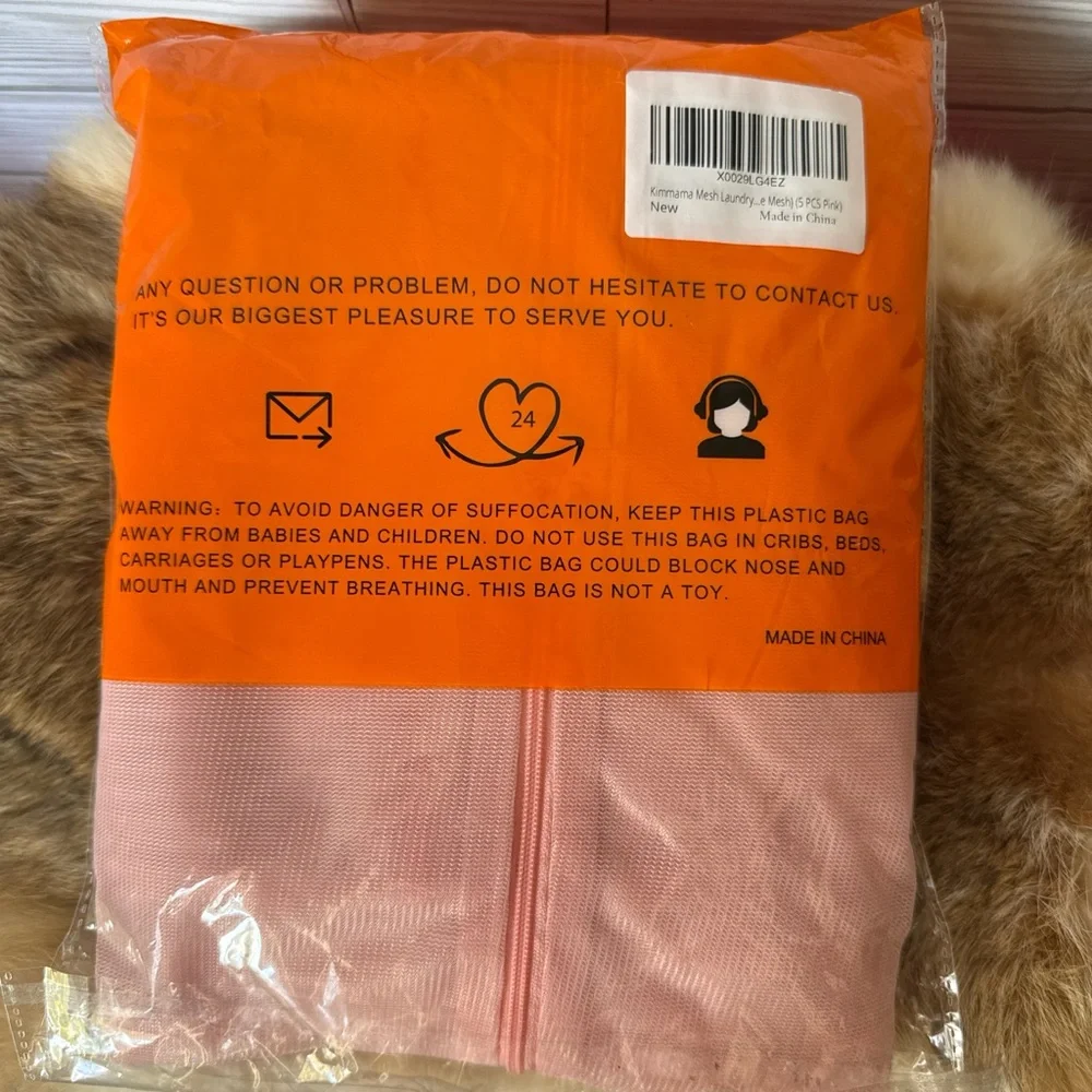 Pink Mesh Laundry Bag Set